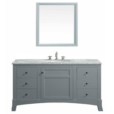 Eviva New York 42″ Bathroom Vanity w/ White Carrara Top Vanity Eviva Gray